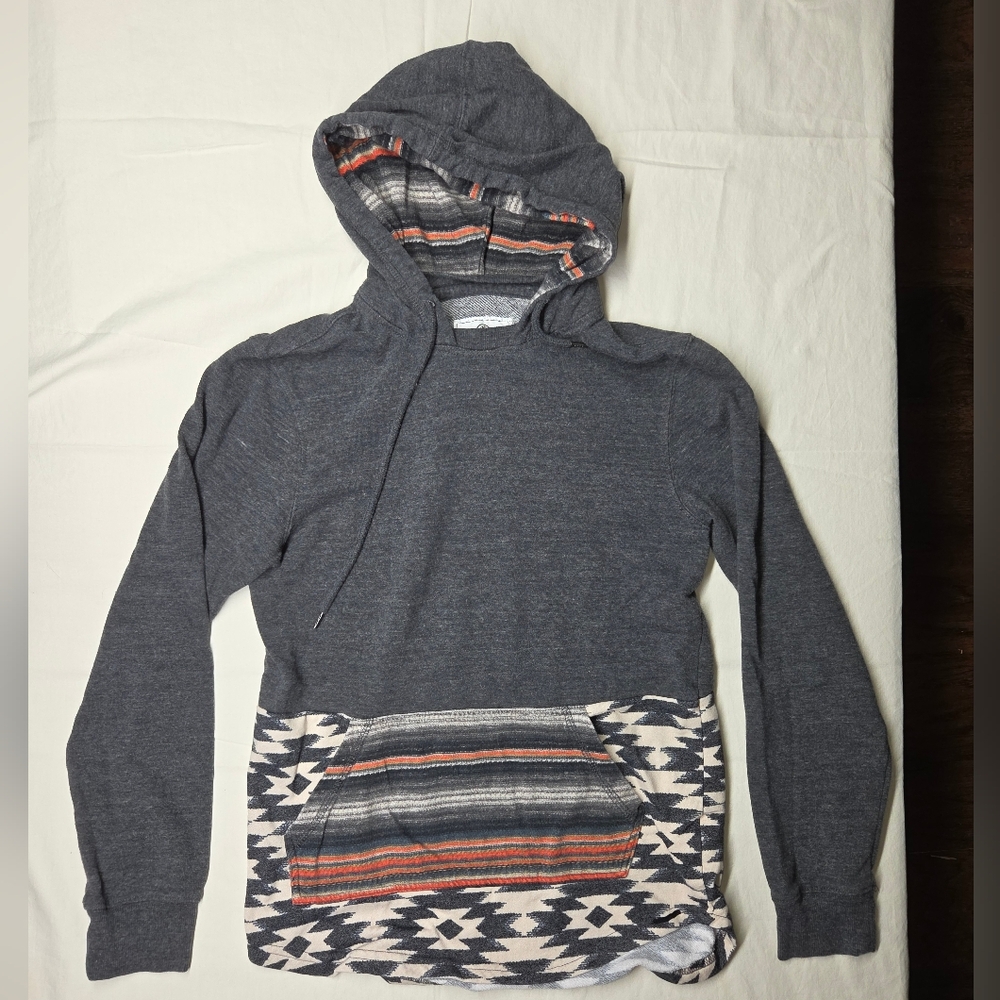 Men's Small Light Weight Gray Hoodie, On The Byas
